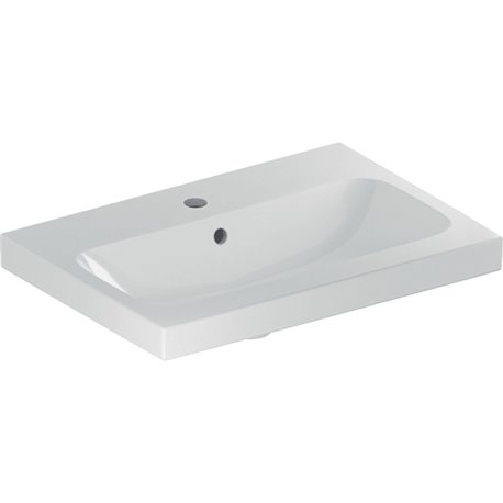 Lavabo Icon Light compact 60 cm 1 trou robinetterie et 1 trop-plein