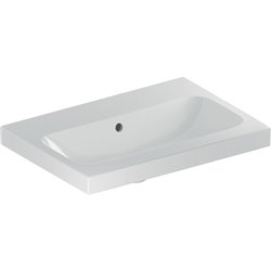 Lavabo Icon Light compact 60 cm sans trou robinetterie et 1 trop-plein