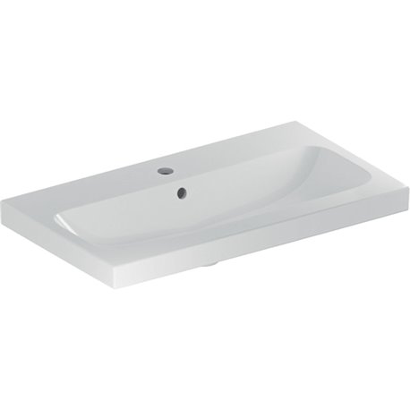 Lavabo Icon Light compact 75 cm 1 trou robinetterie et 1 trop-plein