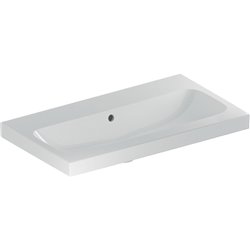 Lavabo Icon Light compact 75 cm sans trou robinetterie et 1 trop-plein
