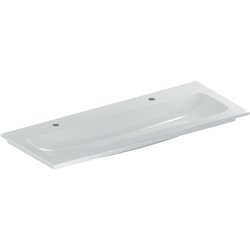 Lavabo Icon Light 120 cm 2 trous robinetterie et sans trop-plein
