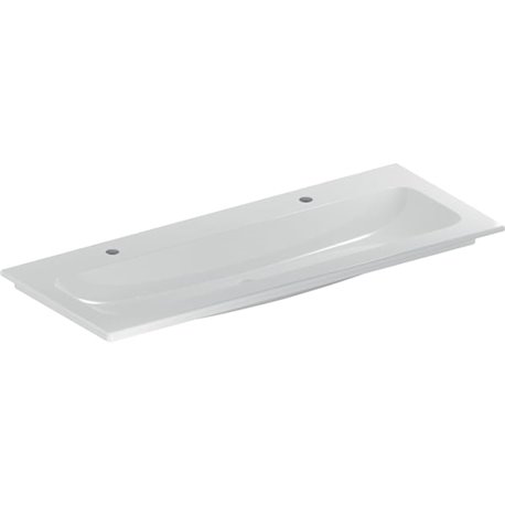 Lavabo Icon Light 120 cm 2 trous robinetterie et sans trop-plein
