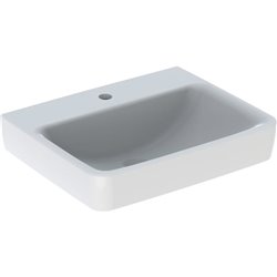 Lavabo Renova Plan 55 cm 1 trou robinetterie et sans trop-plein