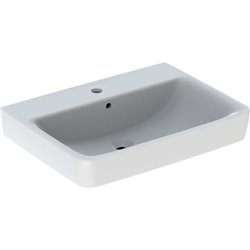 Lavabo Renova Plan 65cm 1 trou robinetterie et 1 trop-plein