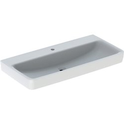 Lavabo Renova Plan 100 cm 1 trou robinetterie et sans trop-plein