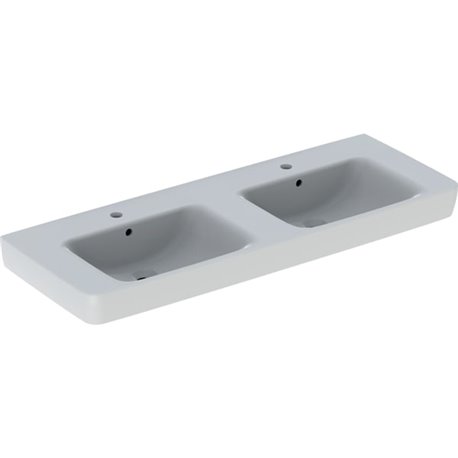 Lavabo Renova Plan 130 cm 1 trou robinetterie et 1 trop-plein