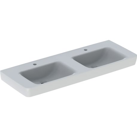 Lavabo Renova Plan 130 cm 2 trous robinetterie et sans trop-plein Lavabo Renova Plan 130 cm 2 trous robinetterie et sans trop-plein