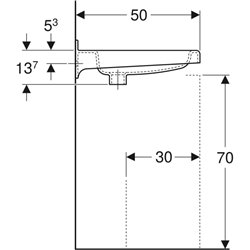 Lavabo Publica Jerico 65 cm 