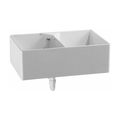 Evier Publica 2 cuves blanc 90x56x25 cm Evier Publica 2 cuves blanc 90x56x25 cm