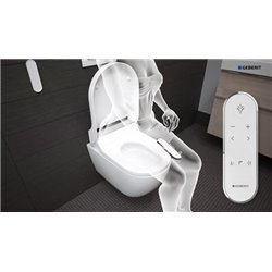 WC suspendu AquaClean Tuma Comfort 146.290.FW.1 553x360x446 mm Acier Inoxydable brossé 