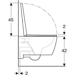 WC suspendu iCon 501.664.00.1 530x375x360 mm Frein de chute