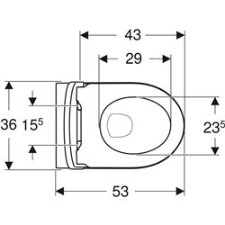 WC suspendu iCon 501.664.00.1 530x375x360 mm Frein de chute
