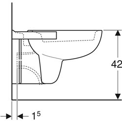 WC suspendu Publica 00391500000 350x330x540 mm avec bride