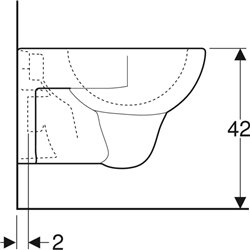 WC suspendu Renova 00392310000 355x340x540 mm avec bride