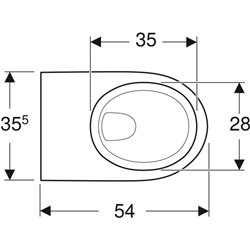 WC suspendu Renova 00398310000 355x340x540 mm sans bride