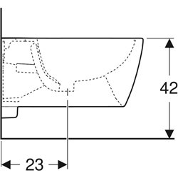 Bidet suspendu iCon caréné 35,5x30x53 cm