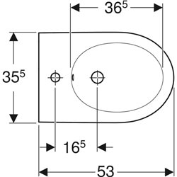 Bidet suspendu iCon caréné 35,5x30x53 cm