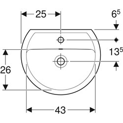 Lave-mains Bastia 50 cm avec trop-plein