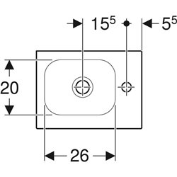 Lave-mains Icon Light 38 cm cuve à gauche