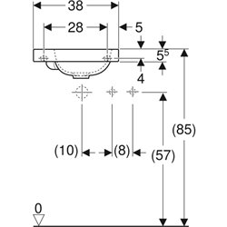Lave-mains Icon Light 38 cm cuve à droite