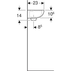 Lave-mains Linéa 50 cm avec trop-plein