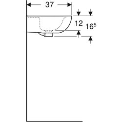 Lave-mains Bastia 45 cm avec trop-plein