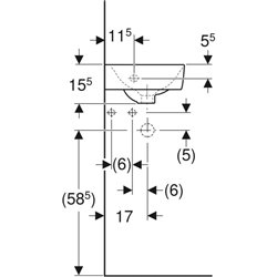 Lave-mains Renova Compact 45 cm avec trop-plein