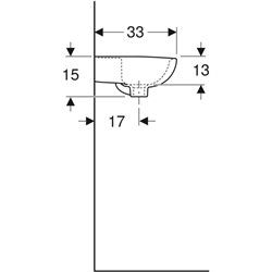 Lave-mains Bastia 40 cm avec trop-plein