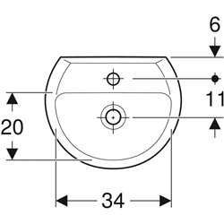 Lave-mains Bastia 40 cm avec trop-plein