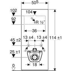 Panneau sanitaire Monolith WC suspendu Grès céramique aspect ardoise/aluminium chromé noir 114 cm