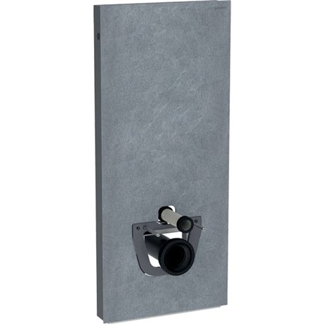 Panneau sanitaire Monolith WC suspendu Grès céramique aspect ardoise/aluminium chromé noir 114 cm Panneau sanitaire Monolith WC suspendu Grès céramique aspect ardoise/aluminium chromé noir 114 cm