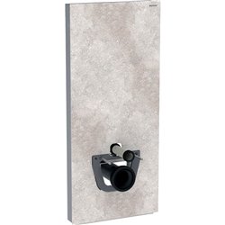 Panneau sanitaire Monolith WC suspendu Grès céramique aspect béton/aluminium 114 cm