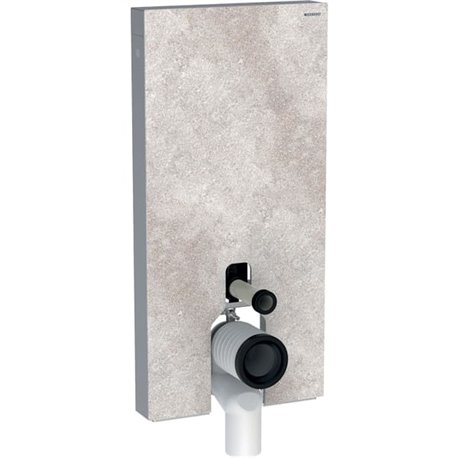 Panneau sanitaire Monolith WC au sol grès céramique aspect béton/aluminium 101 cm Panneau sanitaire Monolith WC au sol grès céramique aspect béton/aluminium 101 cm