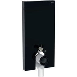 Panneau sanitaire Monolith WC au sol verre noir/aluminium chromé noir 101 cm