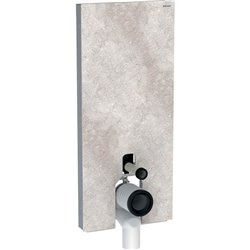 Panneau sanitaire Monolith WC au sol grès céramique aspect béton/aluminium 114 cm