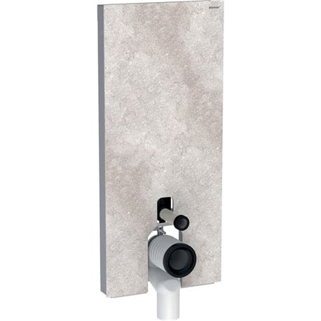 Panneau sanitaire Monolith WC au sol grès céramique aspect béton/aluminium 114 cm Panneau sanitaire Monolith WC au sol grès céramique aspect béton/aluminium 114 cm