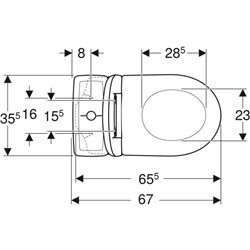 WC à poser Renova Comfort Sans bride 3/6 Litres