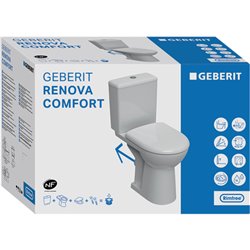 WC à poser Renova Comfort Sans bride 3/6 Litres