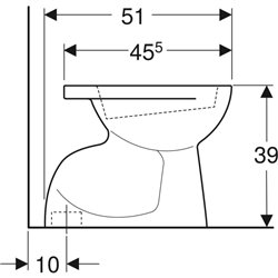 WC à poser Publica Avec bride 6 Litres