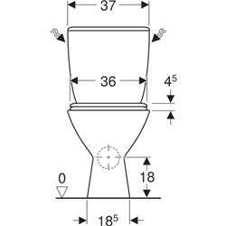 WC à poser Bastia Avec bride 3/6 Litres