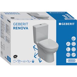 WC à poser Renova Sans bride 3/6 Litres