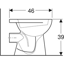 WC à poser Publica Avec bride 6 Litres