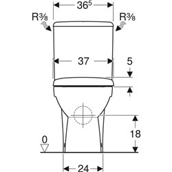 WC à poser Renova Compact Sans bride 3/6 Litres