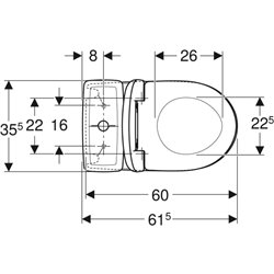 WC à poser Renova Compact Sans bride 3/6 Litres