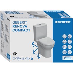 WC à poser Renova Compact Sans bride 3/6 Litres