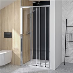 Paroi de douche avec 3 volets Supra 3V Profilé chromé 120 cm