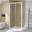Porte de douche pliante Supra S Profilé blanc 90 cm