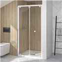 Porte de douche pliante Supra S Profilé blanc 80 cm