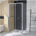 Porte de douche pliante Supra S Profilé chromé 90 cm