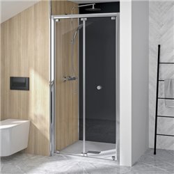 Porte de douche pliante Supra S Profilé chromé 90 cm